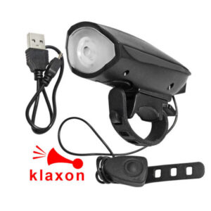 Phare lumière et Klaxon pour trottinette électrique